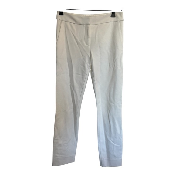 Diane Von Furstenberg Pants - Diane Von Furstenberg White Slim-Fit Tailored Pants Size 0